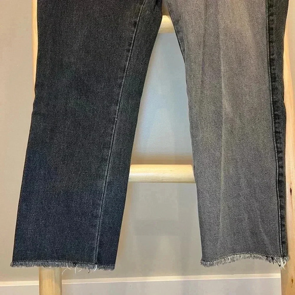 ✨Simple Society size 11 cut hem Black and grey high-waisted straight-leg jeans - Picture 5 of 11